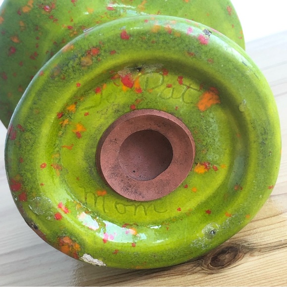 Vintage 70s speckled ceramic large mushroom shaker - Picture 7 of 13